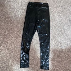 Faux Leather Tights